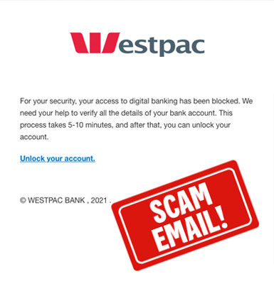 Jul 2021 - Jan 2022 Latest Scams | Westpac